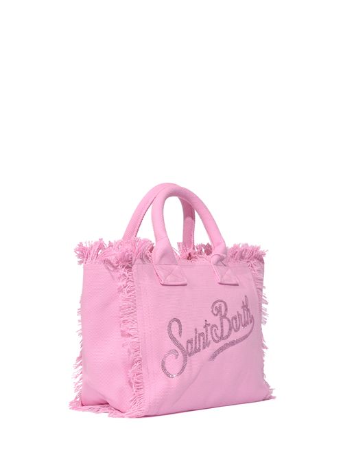 Borsa Colette in canvas con logo strass Rosa Mc2 Saint Barth | COL000100403L